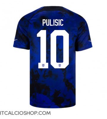 stati Uniti Christian Pulisic #10 Seconda Maglia Mondiali 2022 Manica Corta